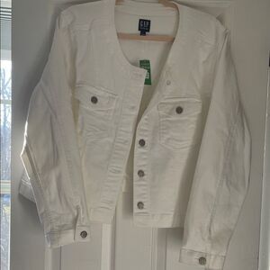 GAP White Denim Jacket